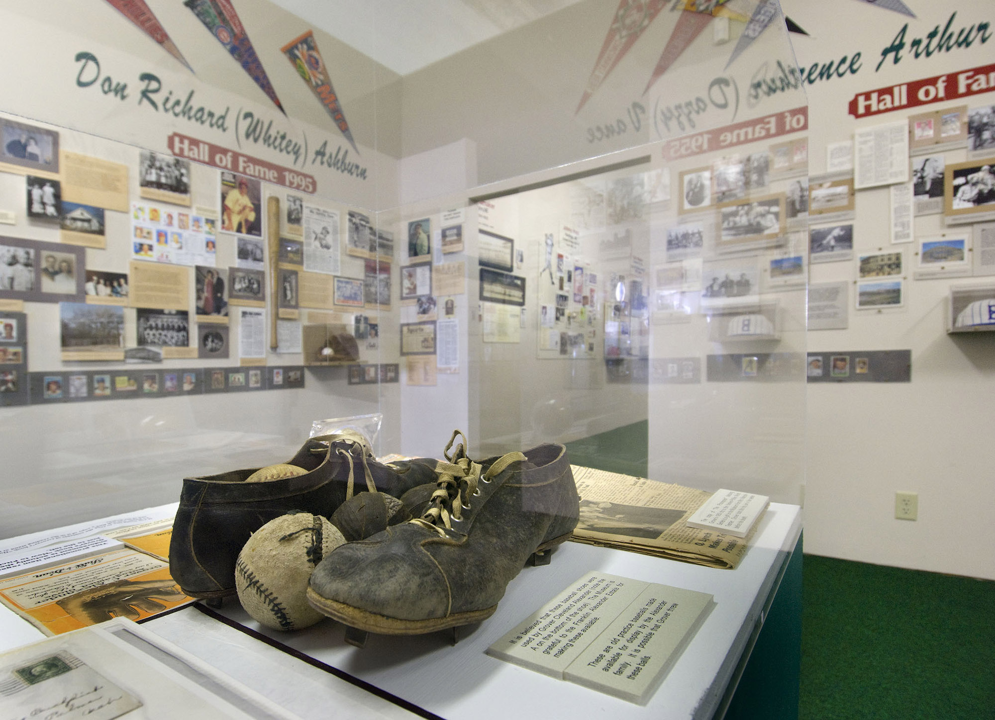 Displays at the Museum of Nebraska Major League Baseball.