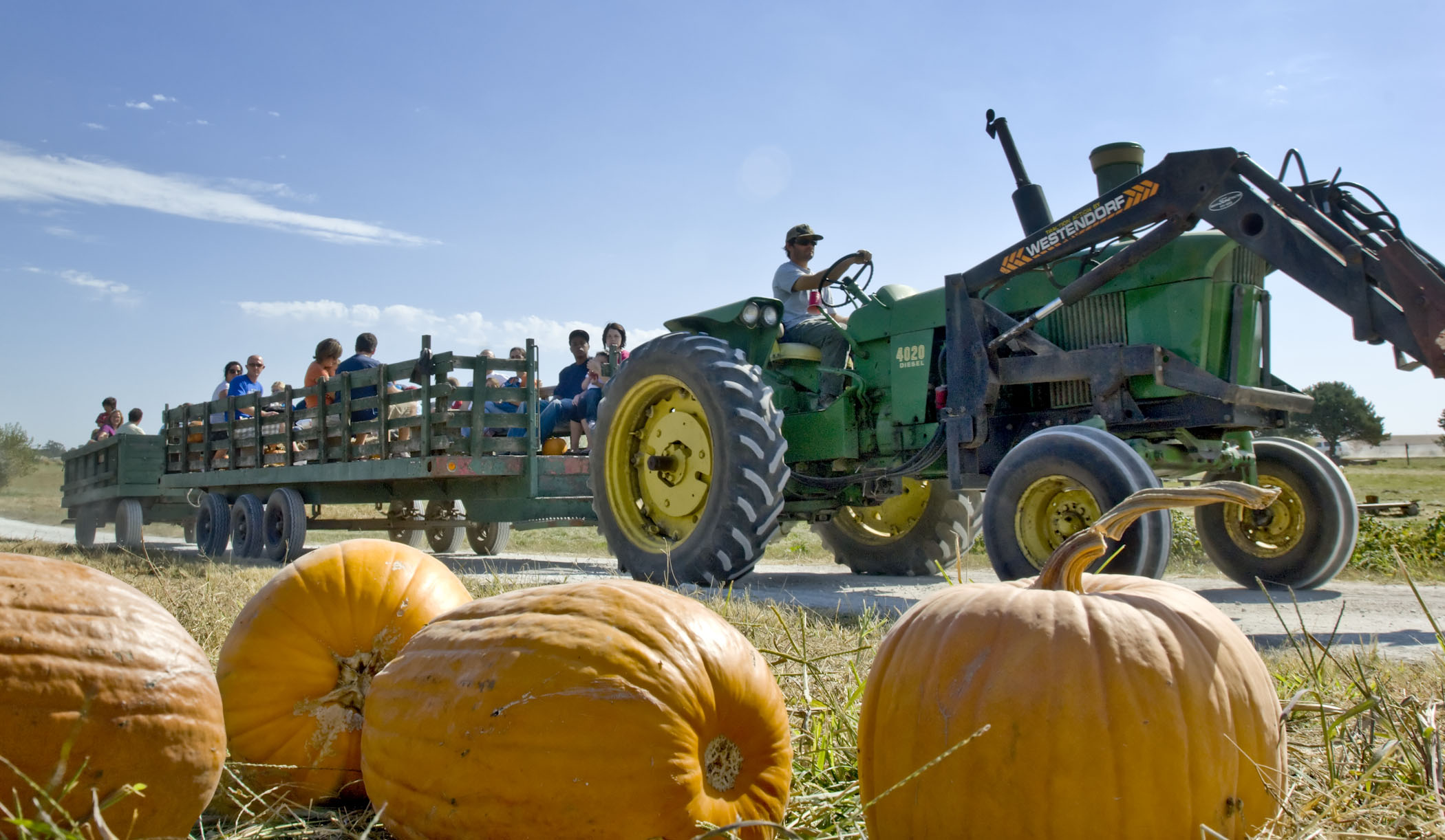 Hayrack ride at Bellevue Berry Farm and Pumpkin Patch.