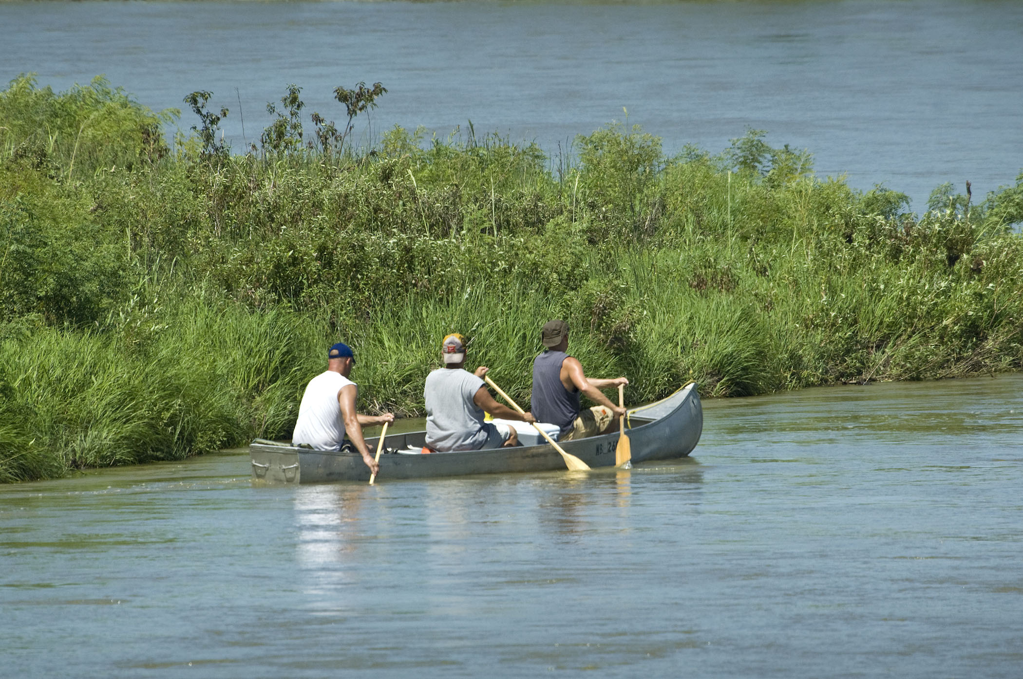 Canoers on the river at Niobrara State Park