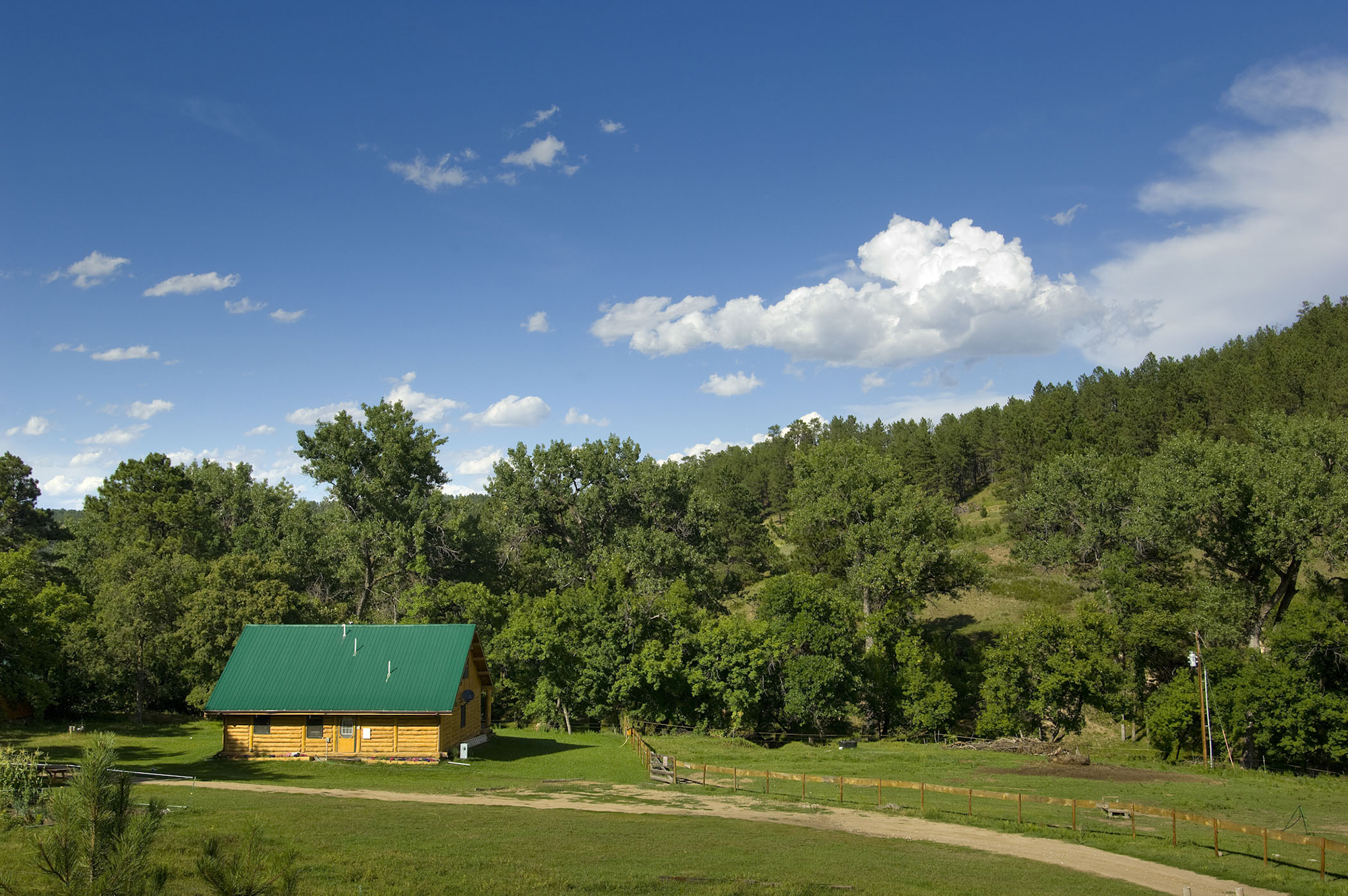 Landscape view of Ponderosa Guest Ranch.