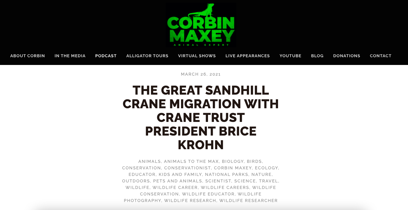 Sandhill Crane Migration Podcast