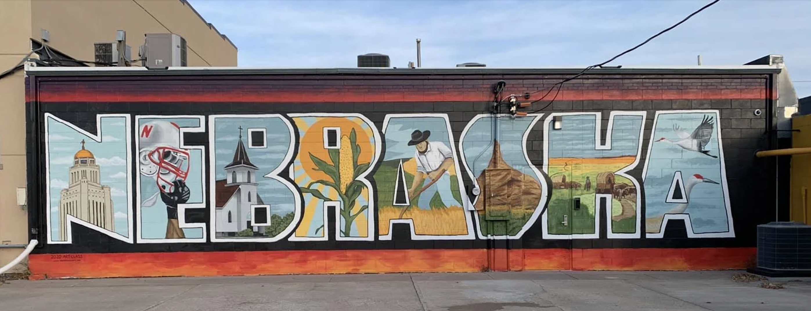 Nebraska Mural in Oshkosh