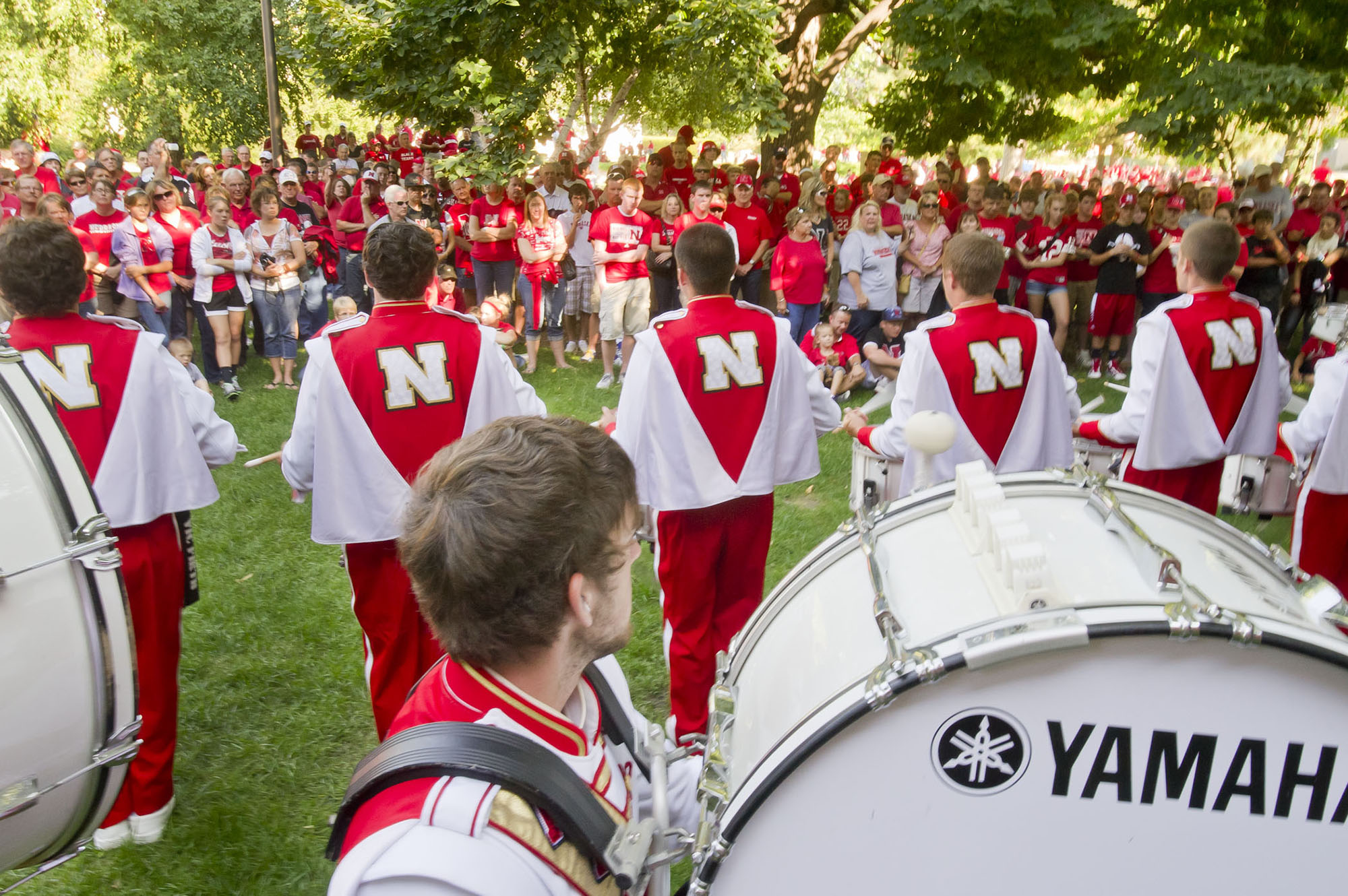 The Pride of All Nebraska before a game.