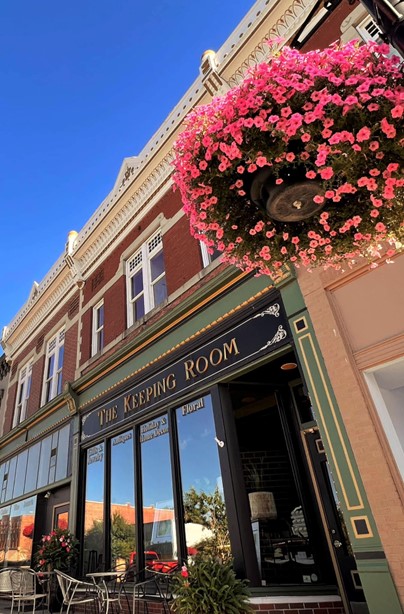 The Keeping Room flowers and storefront 