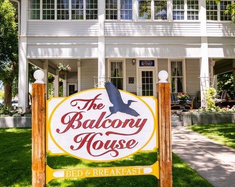 The Balcony House B&B Sign