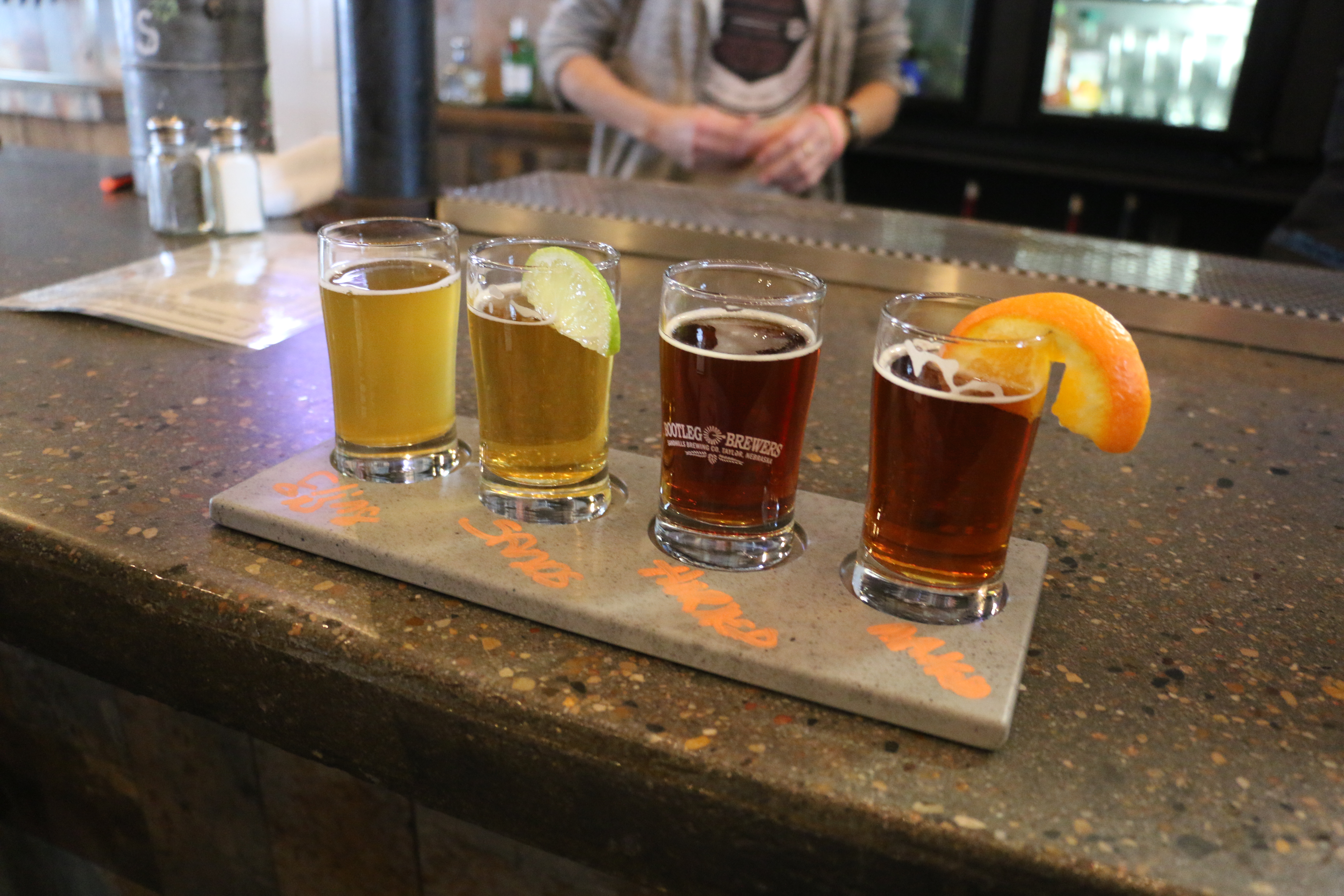 Beer Flight at Bootleg Brewers