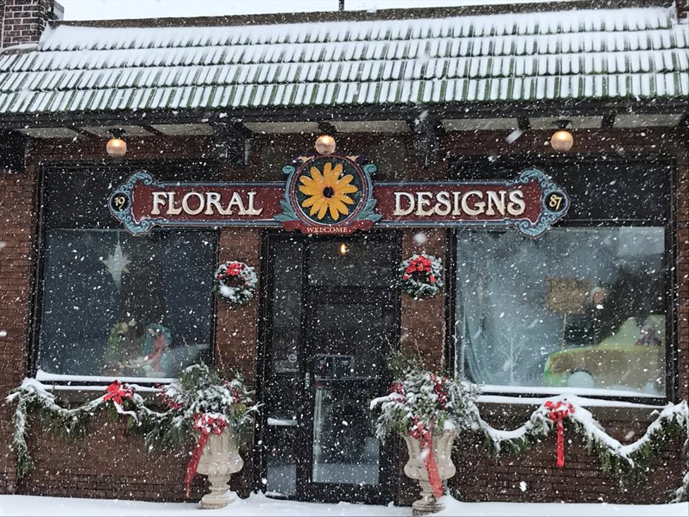 Floral Designs Snowy storefront