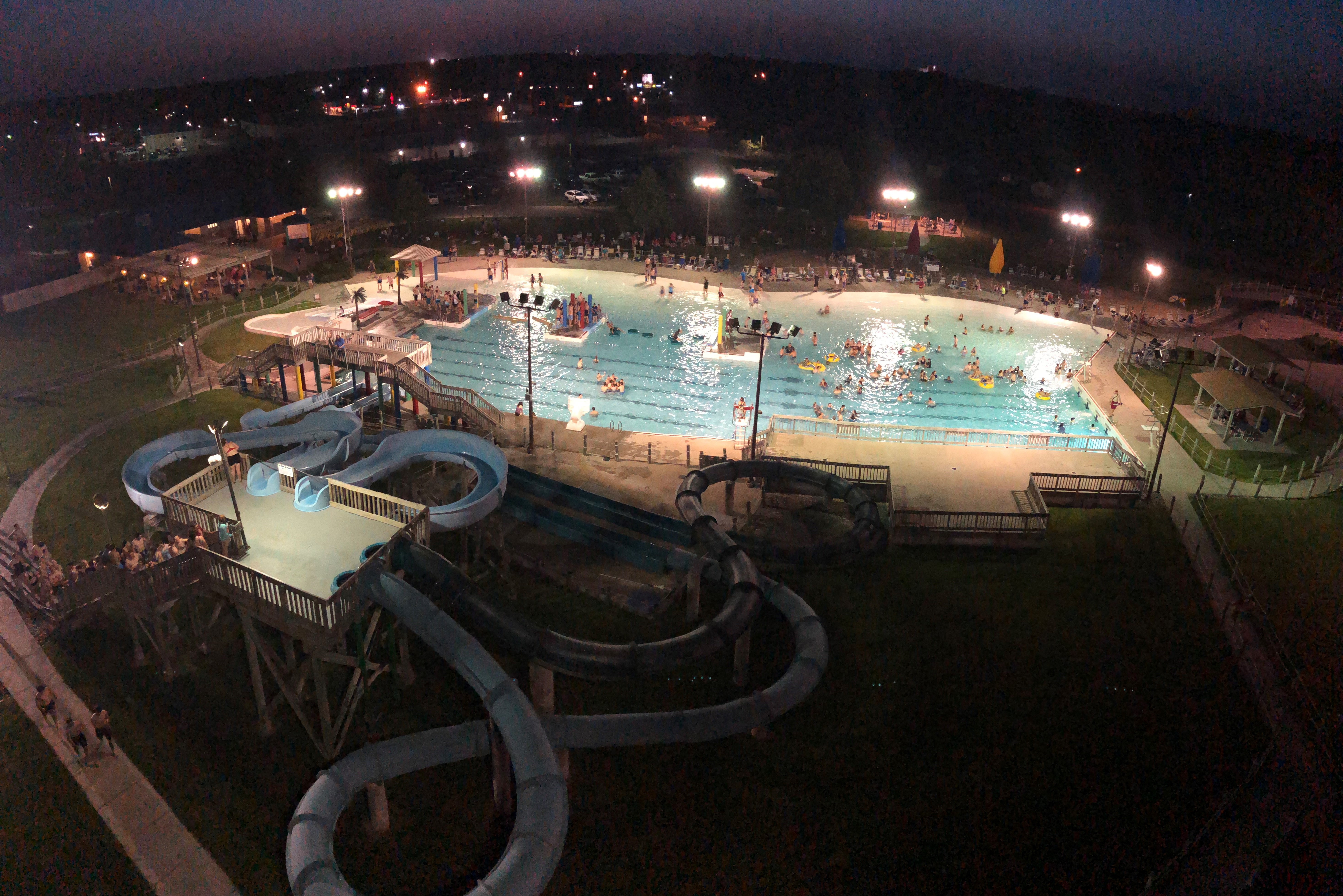 Aerial view of Island Oasis Water Park.