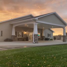 The Sandhills Guesthouse at sunset