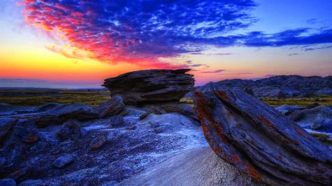 Sunrise over Toadstool Geologic Park