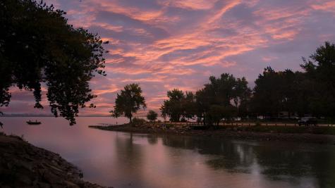 Sunset over Johnson Lake. | Photo by Rick Neibel / Nebraska Tourism.