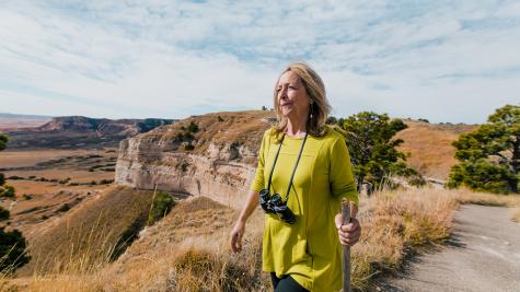 Hiking at Scotts Bluff National Monument in Nebraska