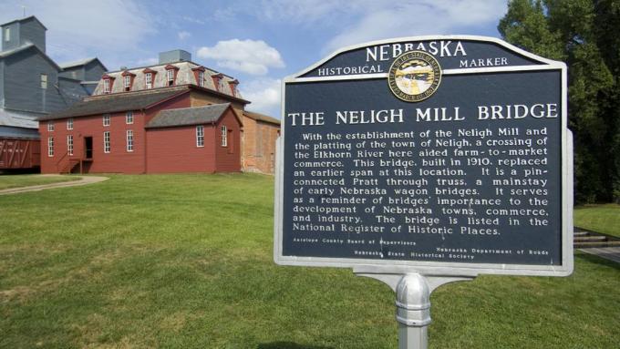 The Neligh Mill Bridge in Neligh, Nebraska