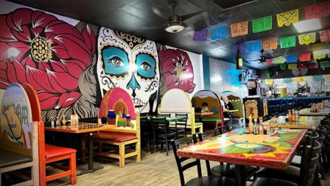 Indoor mexican restaurant