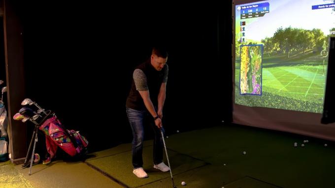 Golfer using simulation