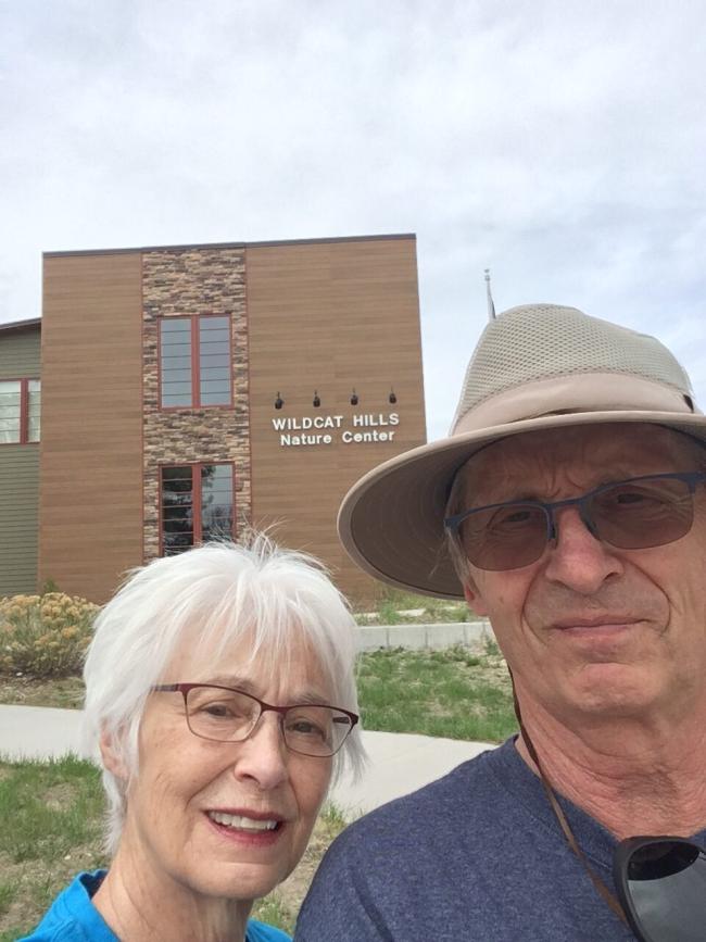 Couple in front of building