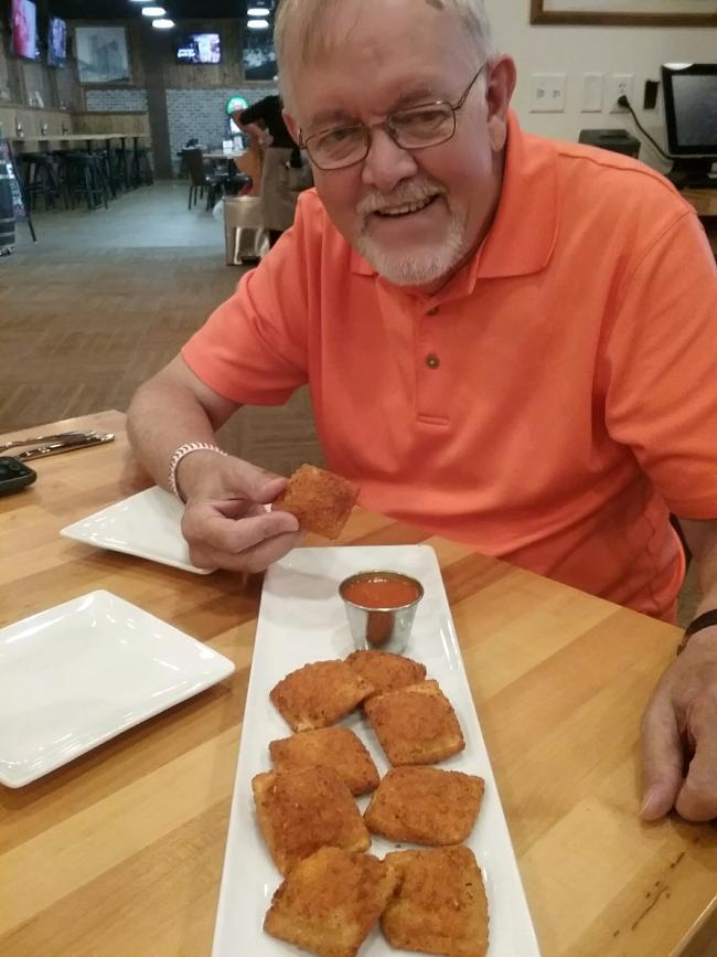 Man with plate of food